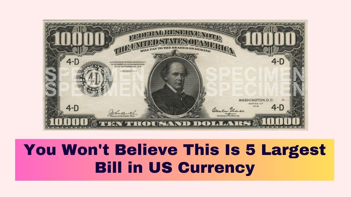 You Won't Believe This Is 5 Largest Bill in US Currency